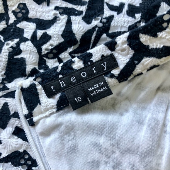 ❤️ LAST DAY Theory 'Lonati Pescara' Eyelet A-Line Mini Skirt - Picture 6 of 10